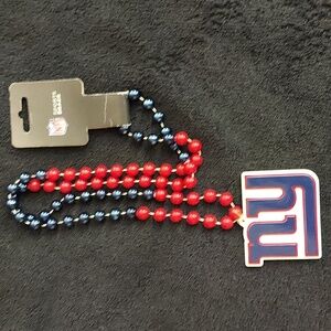 NFL New York Giants Beaded Medallion Necklace
